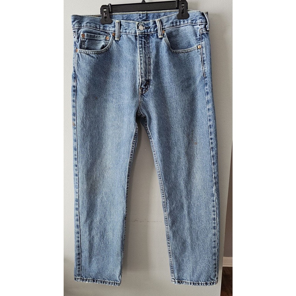 Vtg Levi's 505 Jeans 36 X 29 Stonewash Grunge Straight Leg Blue Red Tab Denim